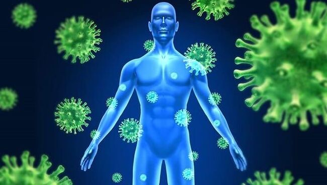 diminuição da imunidade devido a parasitas