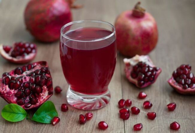 suco de romã para remover parasitas